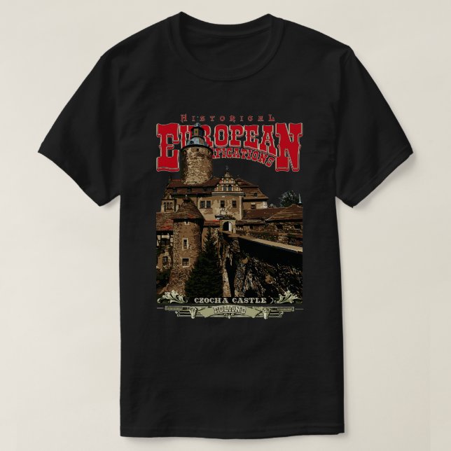 T-shirt Château de Czocha Pologne (Design devant)