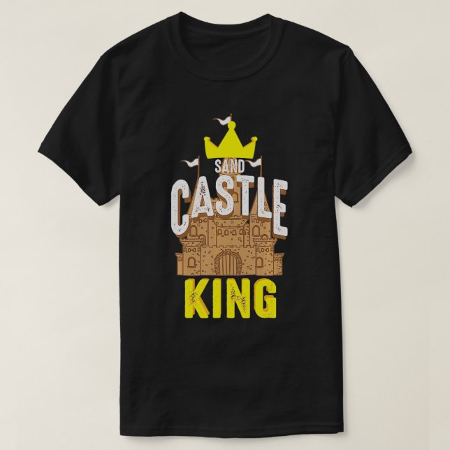 T-shirt Château de sable King Cute Château Miniature Funny (Design devant)