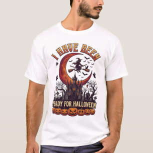 T-shirt Château De Sorcière D'Halloween Prêt Depuis La Lun