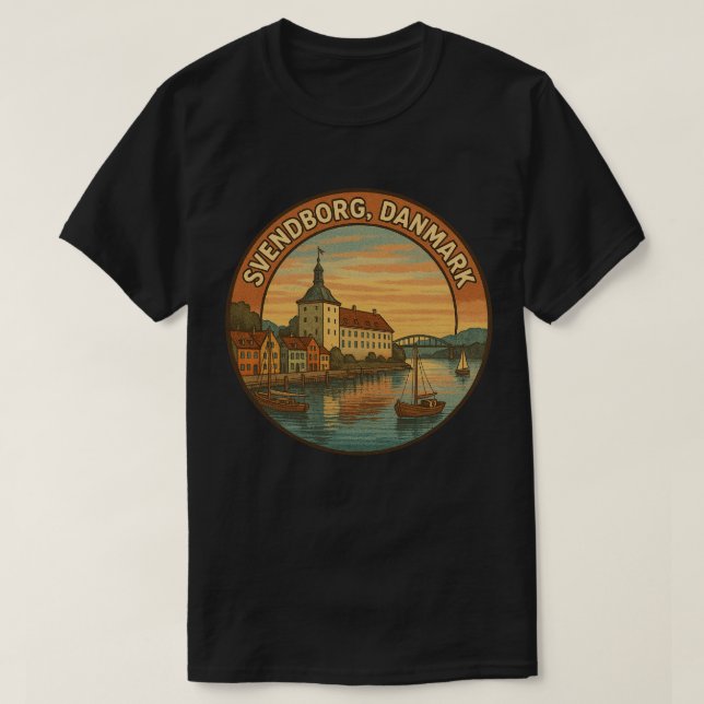 T-shirt Château de Svendborg Danemark (Design devant)