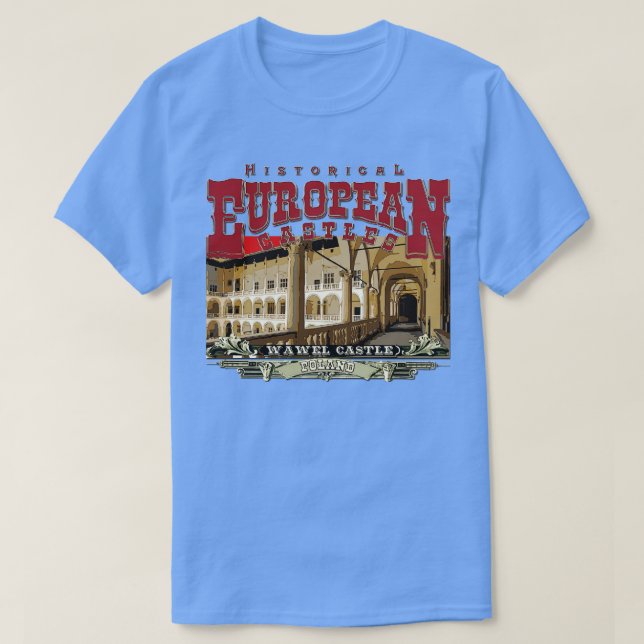 T-shirt Château de Wawel Pologne (Design devant)