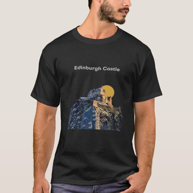 T-shirt Château d'Édimbourg Écosse Conte de fées Royal Rét (Devant)