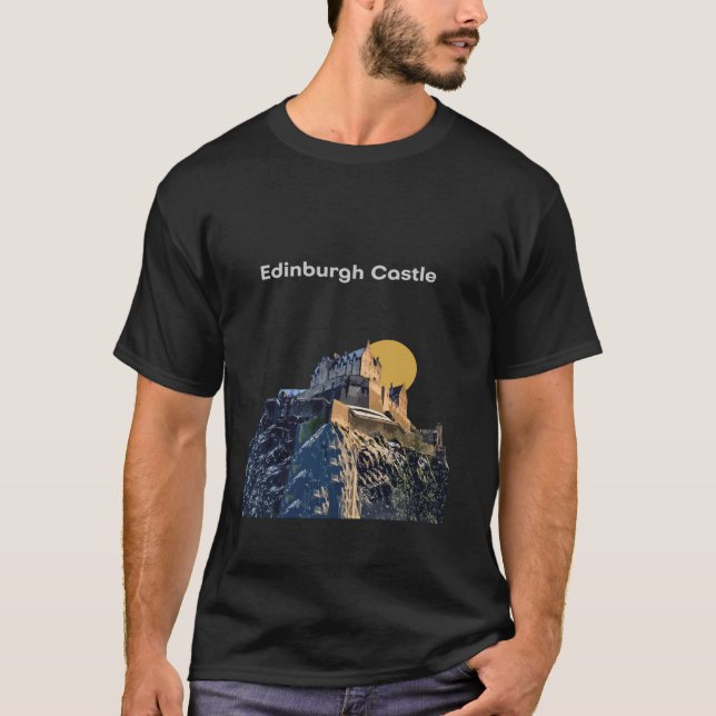 T-shirt Château d'Édimbourg Écosse Conte de Fées Royal Rét (Devant)