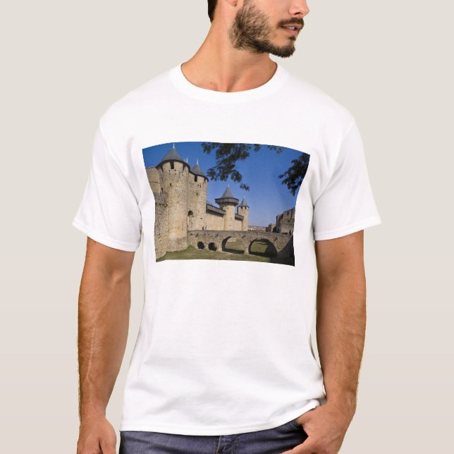 T-shirt Château des Comtes, Carcassonne, Aude, Languedoc, (Devant)