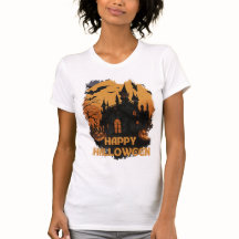 Château d'Halloween sous lumière lunaire