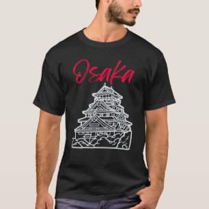 T-shirt Château d'Osaka au Japon Croquis Japonais