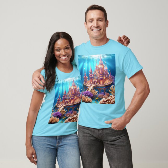 T-shirt Château du royaume sous-marin (Unisexe)