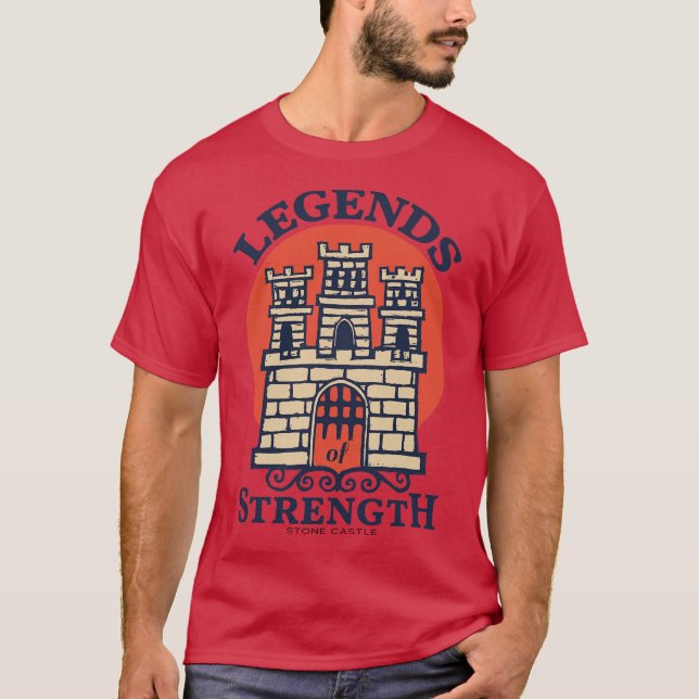 T-shirt Château en pierre vintage (Devant)