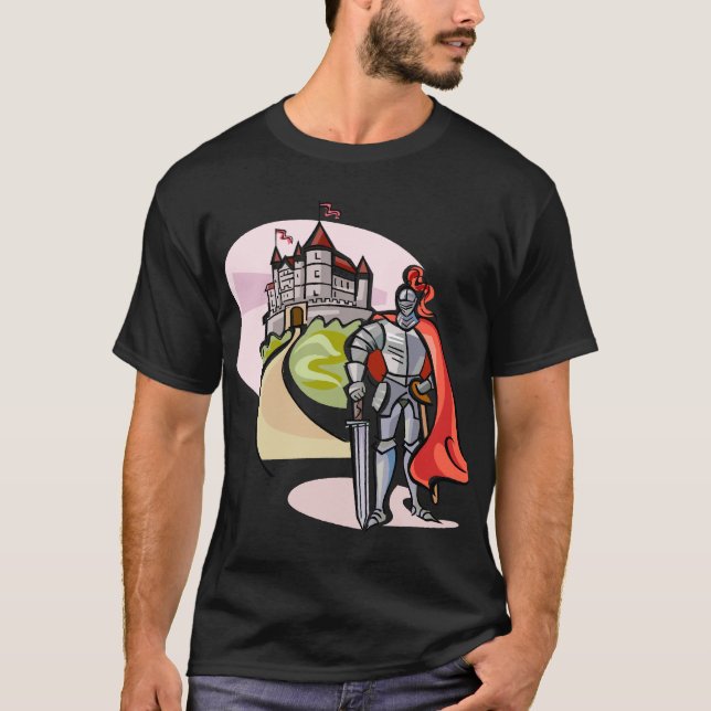 T-shirt Château et chevalier (Devant)
