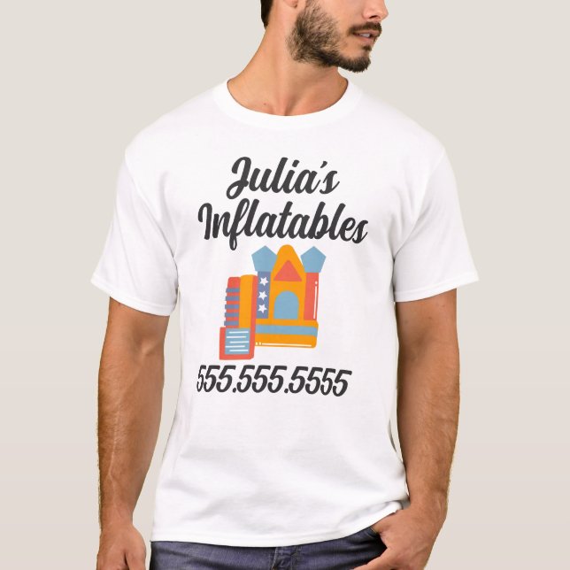 T-shirt Château Gonflable Maison de Saut Location de Fête (Devant)