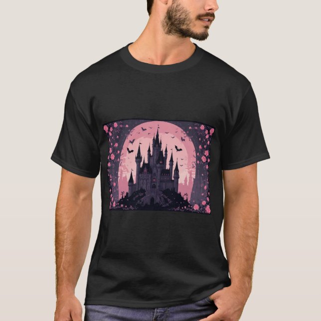 T-shirt Château gothique Lune à Bloom (Devant)