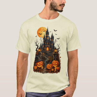 T-shirt Château Hanté Citrouille