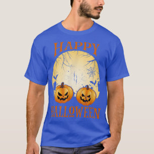 T-shirt Château hanté de la lune d'Halloween effrayant pou