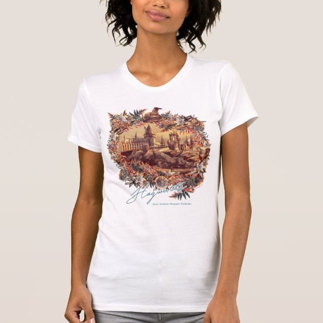 T-shirt CHÂTEAU HOGWARTS™ Graphique floral (Devant)