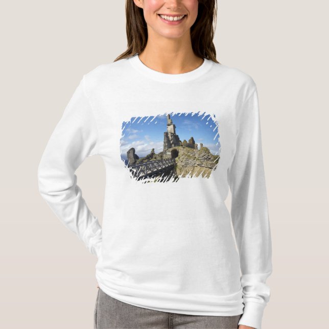 T-shirt Château Sinclair Girnigoe, Wick, Caithness, (Devant)