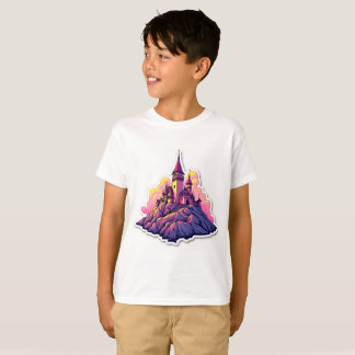 T-shirt Château sur le sommet de la montagne