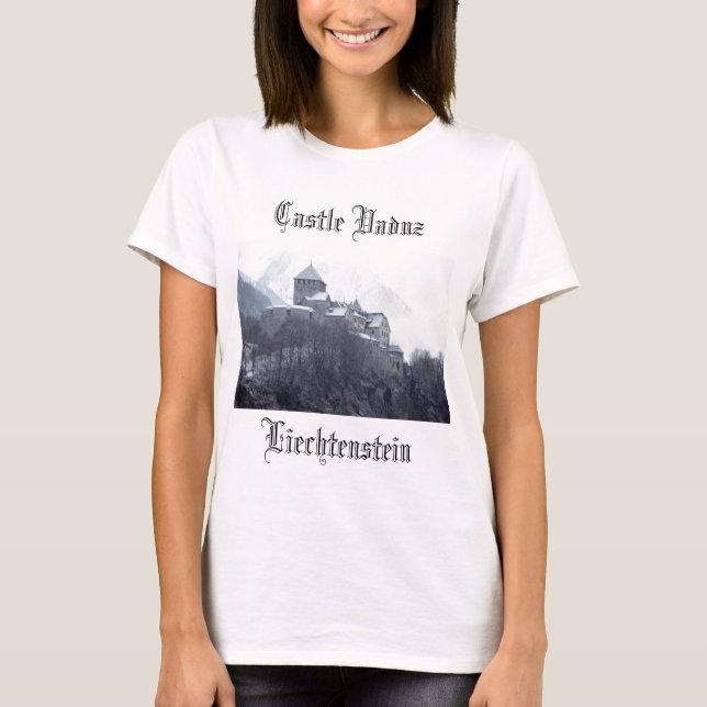 T-shirt Château Vaduz Liechtenstein (Devant)