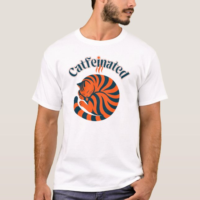 T-shirt Chatféiné Drôle Café Chat (Devant)