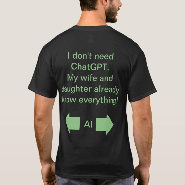 T-shirt ChatGPT - Flèches femme et fille (Dos)