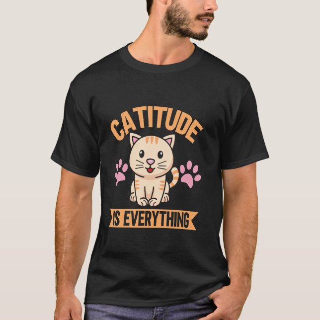T-shirt Chatitude Est Tout Chat Maman (Devant)