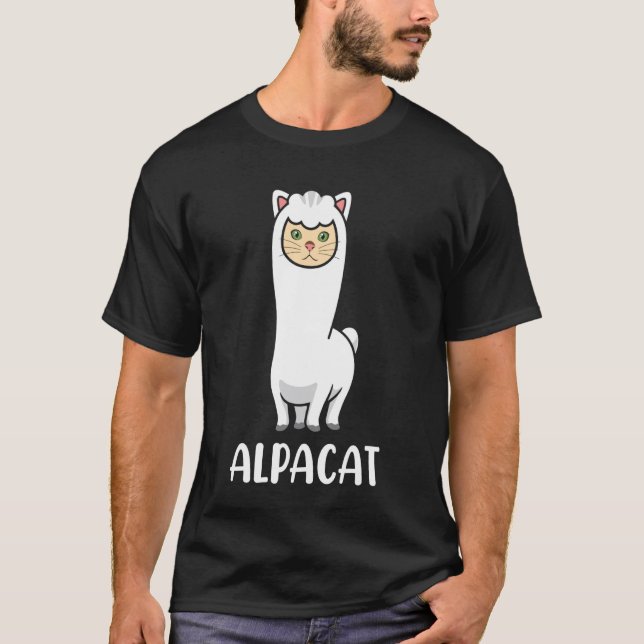 T-shirt Chatllama Graphisme Animal Hybride Chat Lama Migno (Devant)