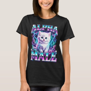 T-shirt Chaton chat mâle alpha drôle pour hommes femmes