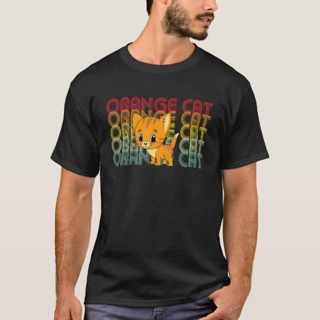 T-shirt Chaton chat orange Mignon Kitty   Chat (Devant)