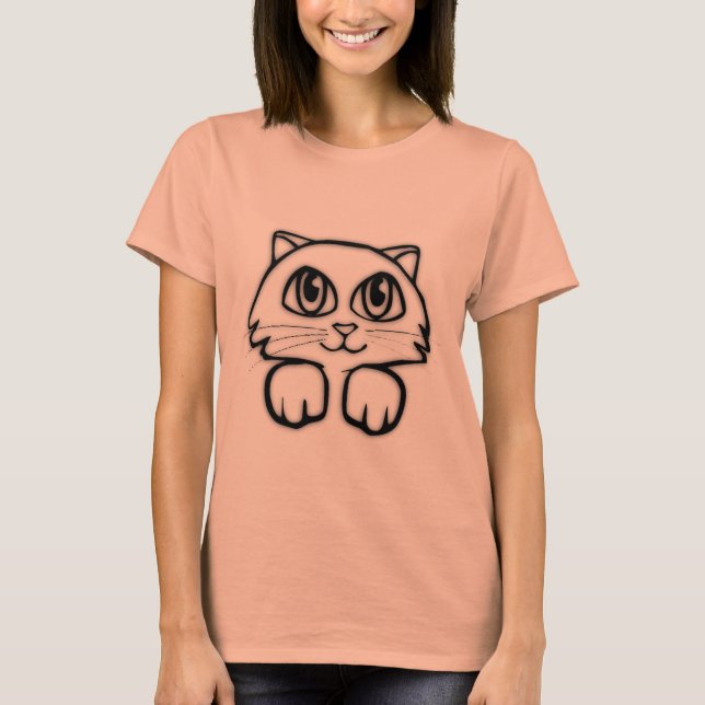 T-shirt Chaton curieux (Devant)