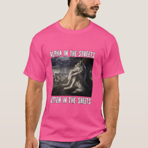 T-shirt Chaton Dans Les Draps Mignon Loup Alpha Loup Memes
