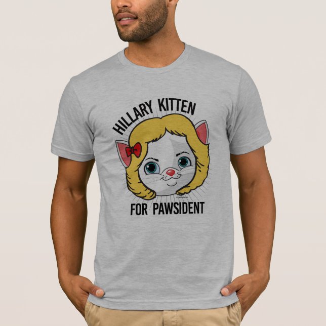 T-shirt Chaton de Hillary pour Pawsident (Devant)