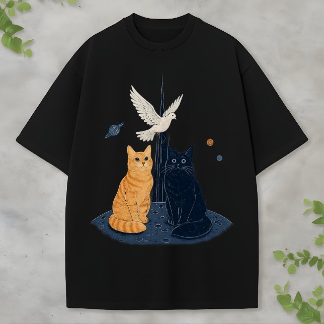 T-shirt Chaton de l'espace mignon Astronaute Kitty Amoureu (Créateur téléchargé)