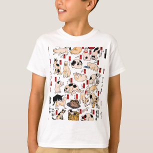 T-shirt Chaton de style Ukiyo-e japonais vintage : Kuniyos