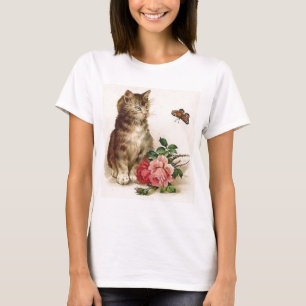 T-shirt Chaton et papillon