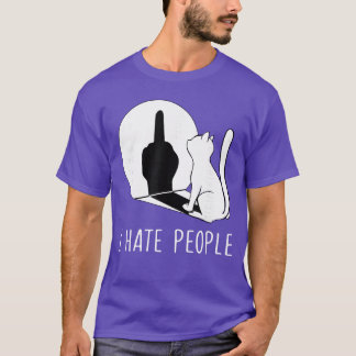 T-shirt Chaton Grincheux Chats Je N'aime Pas Les Gens Chat