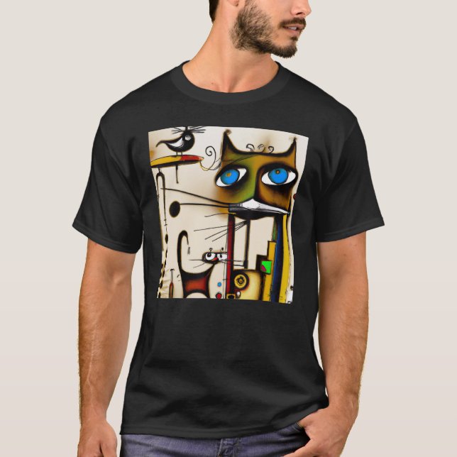 T-shirt chaton idiot chaton mignon chaton chaton portrait  (Devant)