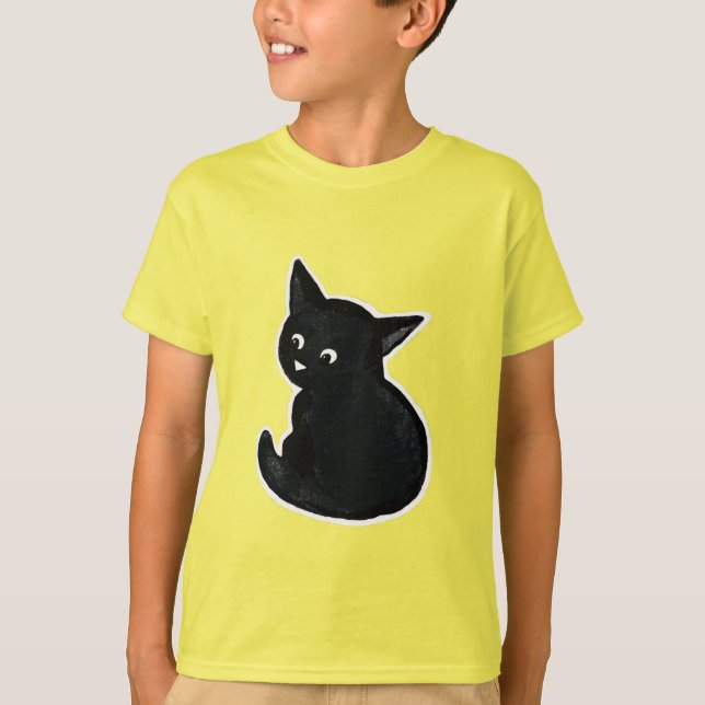 T-shirt Chaton noir (Devant)