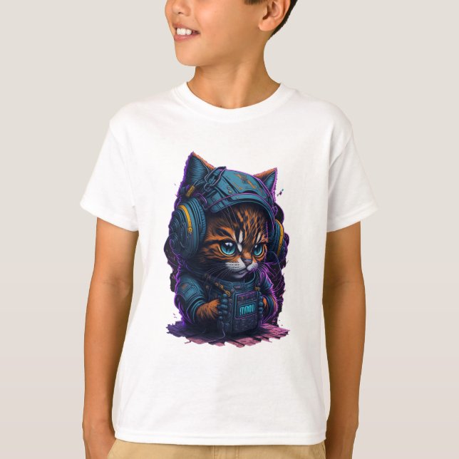 T-shirt Chaton persan jouant avec TNT (Devant)