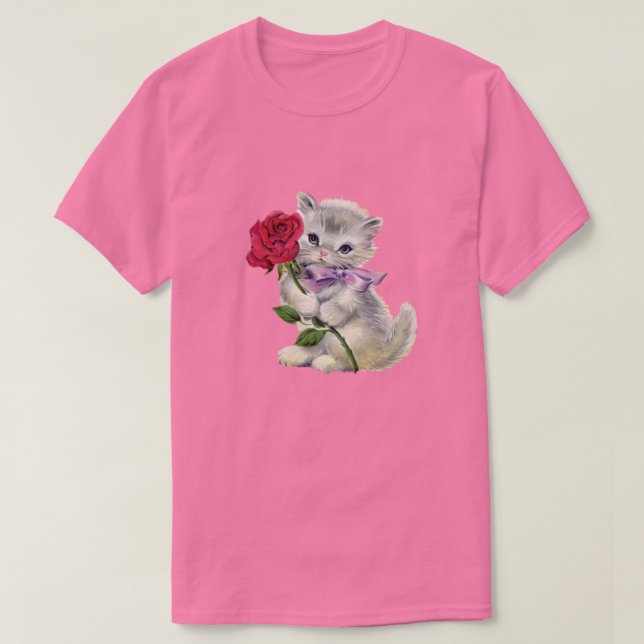 T-shirt Chaton Rétro (Design devant)