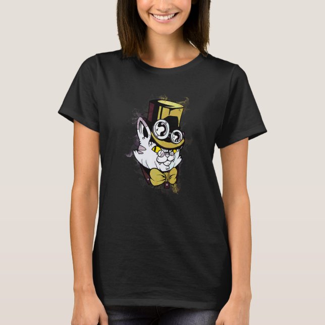T-shirt Chaton Steampunk éclaboussure d'eau (Devant)