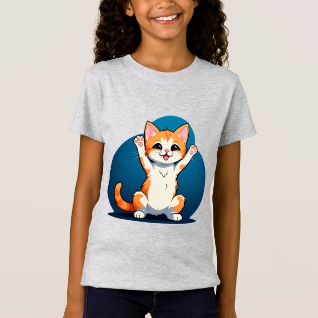 T-Shirt Chaton Tabby Heureux (Devant)