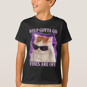 T-shirt Chaton tigré drôle faut que je parte dire sarcasti