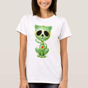 T-shirt Chaton vert de sucre de zombi