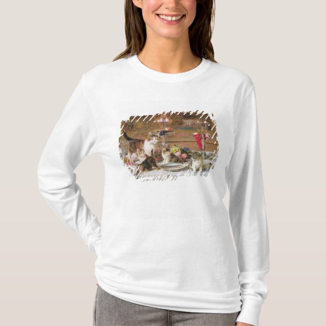 T-shirt Chatons à un banquet, 19ème siècle (Devant)