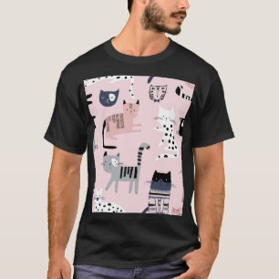 T-shirt Chatons colorés : Vintage rose enfant