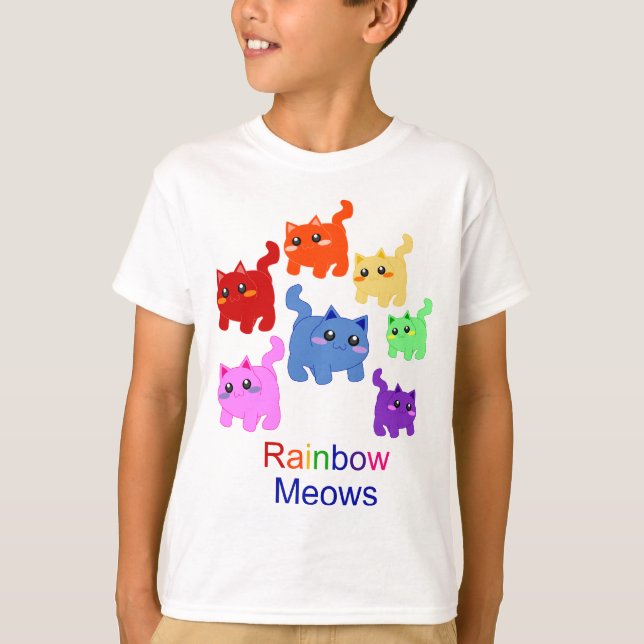T-shirt Chatons d'arc-en-ciel ! (Devant)
