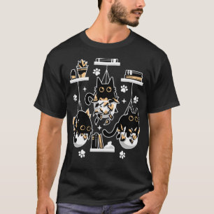 T-shirt Chatons En Pots Plantes - Chats Noirs Mignons