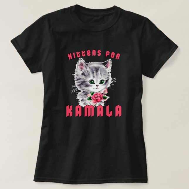 T-shirt Chatons pour Kamala (Design devant)