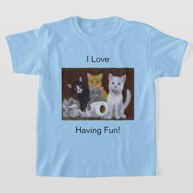 T-shirt 'Chatons s'amusant' (Poser)