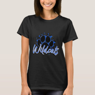 T-shirt Chatons sauvages féminins École de sport bleu noir