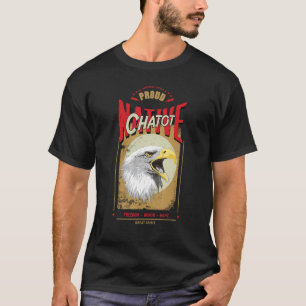 T-shirt Chatot Native American Eagle Spirit Vintage Honneu